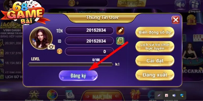 Điều kiện đăng ký 68 game bài