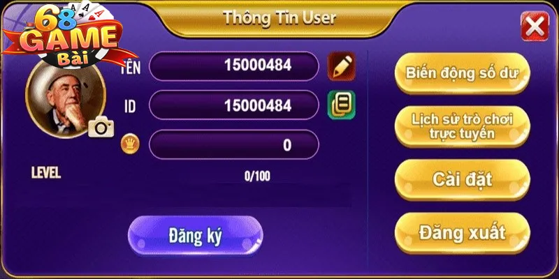 Đăng ký 68 game bài